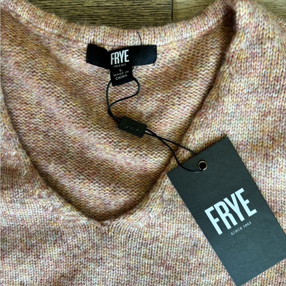 Frye and Co. Womens V Neck Long Sleeve Pullover Sweater Size L - Picture 7 of 8